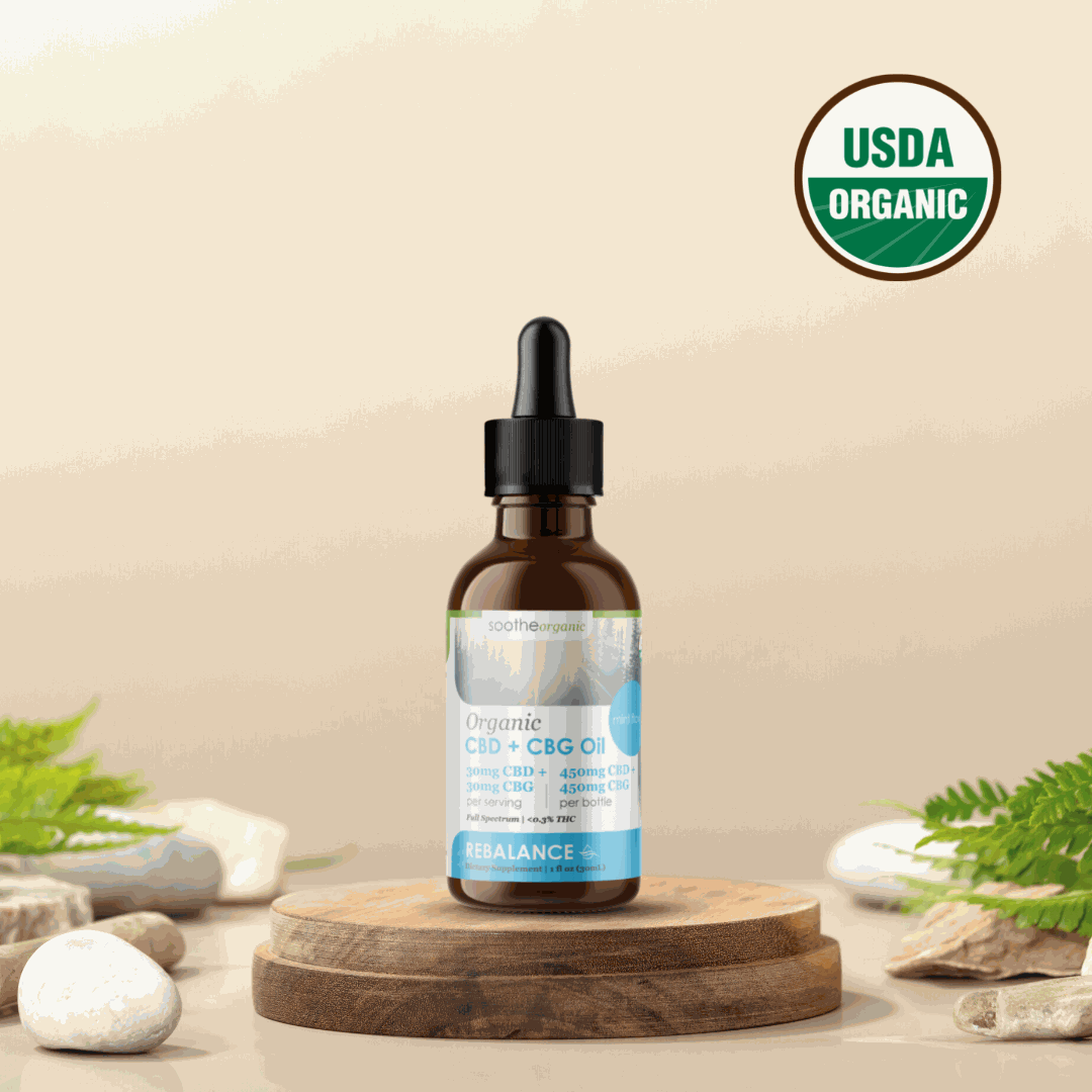 USDA organic CBD CBG tincture mint third-party tested label
