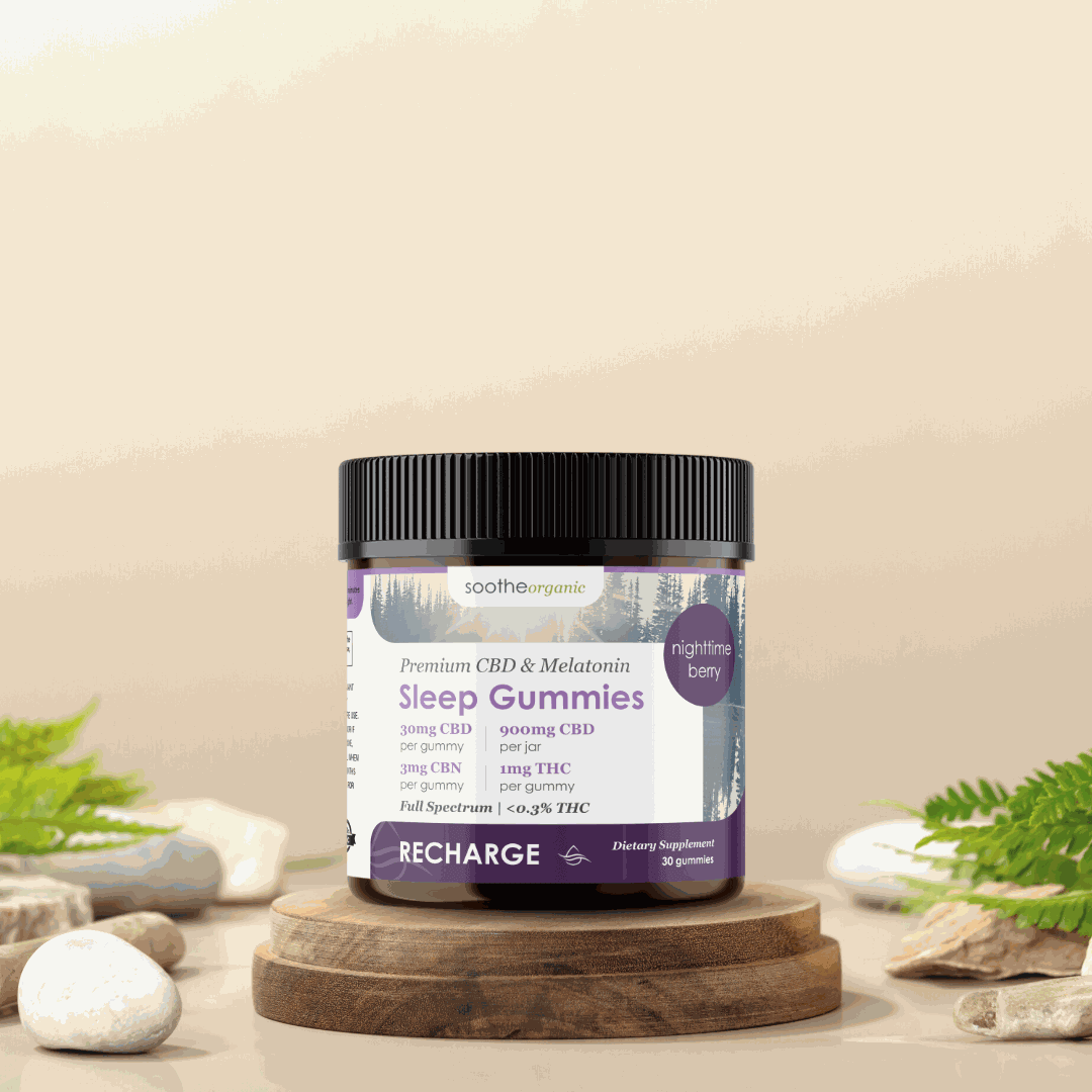 Third-party tested full spectrum CBD sleep gummy ingredients label