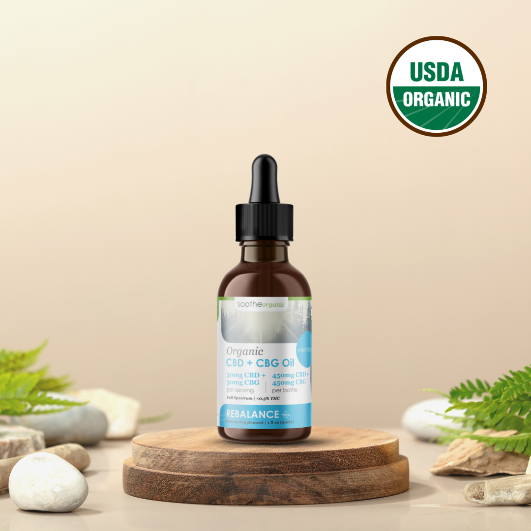 Full Spectrum CBD + CBG Tincture: Organic Mint – Soothe Organic CBD